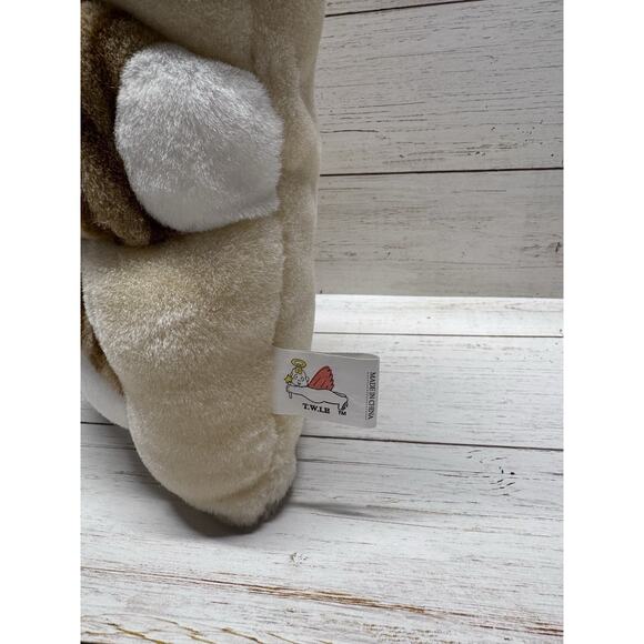 T.W.I.E. brown Tabby Cat Plush Pillow 12" RARE 1998 VTG Angel Toy Corp Square - Picture 4 of 7